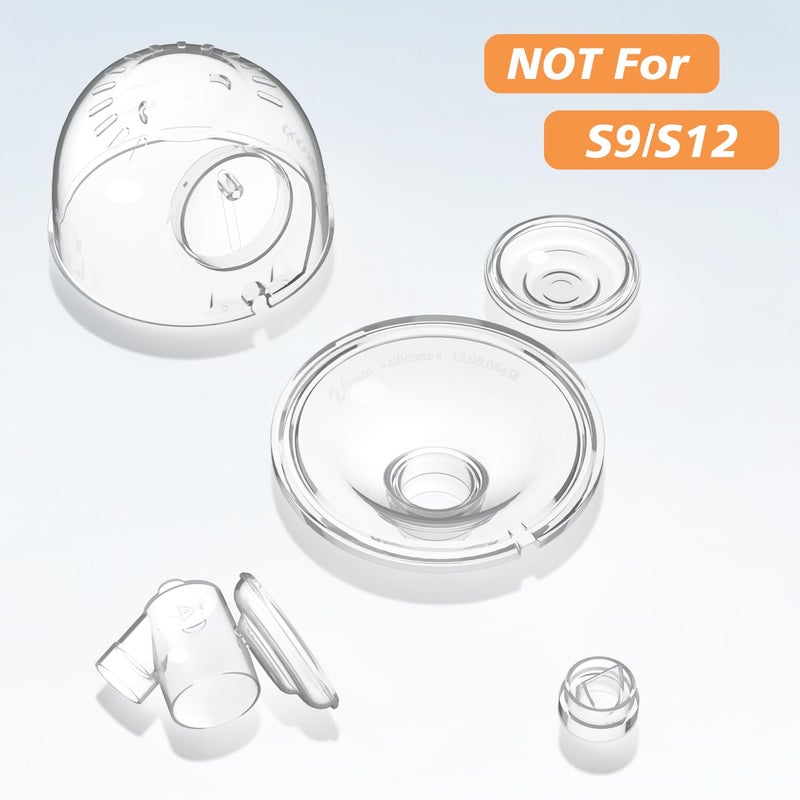 JIMOWANG Full Set Milk Collector Cup Compatible with Momcozy S12 Pro/S9 Pro Hands-Free Breast Pump Wearable,Upgrade Duckbill Valve for Original S9 Pro/S12 Pro Replacement Pump Parts(NOT for S9/S12),Flange 24mm - Image 4